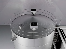 Tanque vertical de acero de 200 m³