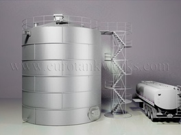 Tanque vertical de acero de 500 m³