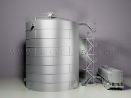 Tanque vertical de acero de 1000 m³
