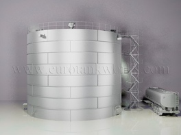 Tanque vertical de acero de 2000 m³
